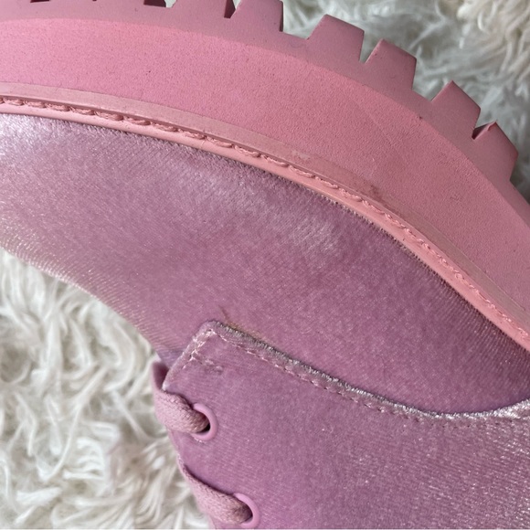 Sugar Thrillz Pink Velvet Obsidian Pocket Combat Boots | Dolls Kill - Picture 13 of 16